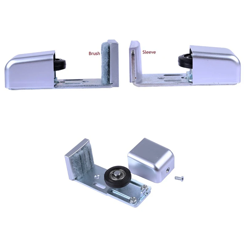 

2Pcs/Lot Adjustable Top Hung Sliding Frameless Glass Wooden Door Floor Guide Guider Roller Wheel Linear Direction