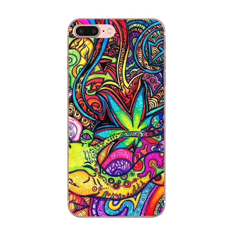 Для Apple iPhone 4 4S 5 5C 5S SE 6 6S 7 8 Plus X XS Max XR Дизайн чехол для сотового телефона Psychedelic