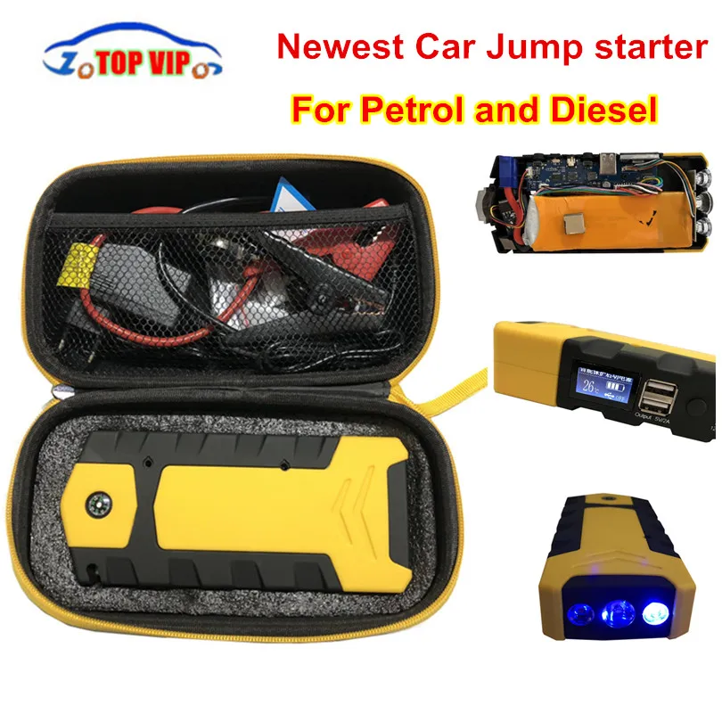 

Newest Emergency 12V Car Battery Jump Starter Booster 13200mAh Power Bank 800A Peak Current Multi-function Car Jump Starter