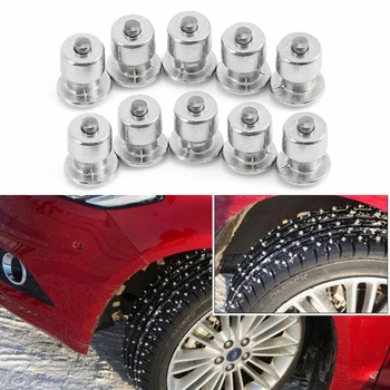 

10 PCS Winter Tires Studs/Wheel Lugs Snow Spikes for Tires/Tyre Wheel Snow Chains Stud for Motorcycle/Auto Car/ATV