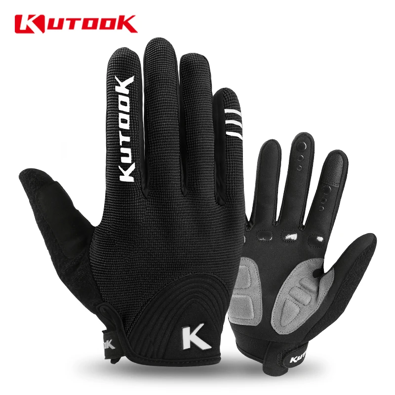 

KUTOOK Full Finger Gloves for Men Women Touch Screen for Bike Bicycle Riding Breathable Washable Training Exercise Equipment