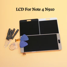 N910 amoled lcd para samsung galaxy note4 n910 n910a n910f n910h display lcd de toque digitador assembléia preto branco ouro