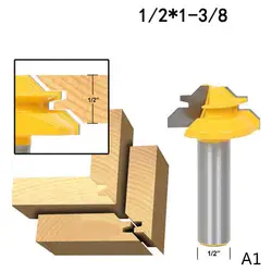 1/4 1/2 хвостовика фрез гравировки долото деревянной случае инструменты деревообрабатывающие Ножи двери шкафа линии 45 градусов