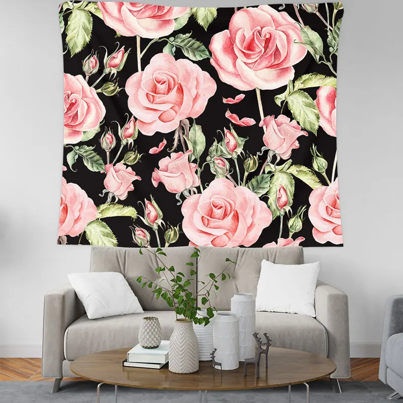 Flower series Wall Decorative Tapestries Colorful Country Style Hanging Curtain Fabric Multifunctional Decor Cloth Craft | Дом и сад