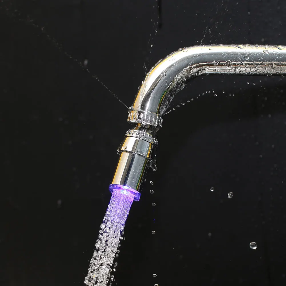 

Temperature-controlled Led Faucet Light Temperature Sensor LED Water Tap Blue Color Water Faucets Nozzle No Need Battery