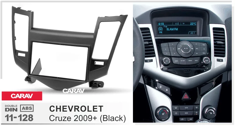 Радио фасции Для CHEVROLET Cruze 2009+ двойной Din Радио DVD стерео CD панель тире крепление CARAV 11-128