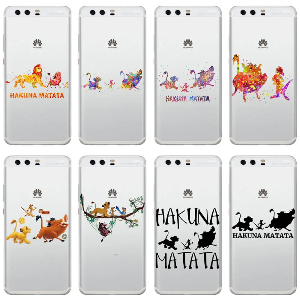 

Lion king Pumba HAKUNA MATATA Soft TPU Cover Phone Case For Huawei P8 P9 P10 P20Pro P8L 2017Lite Mate 10 20Pro