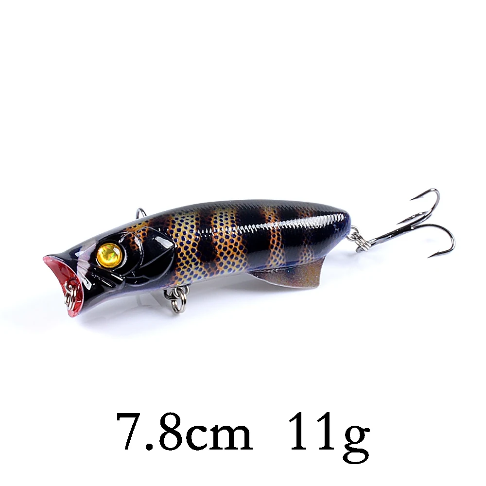 Biwvo Popper 12cm 20g Wobbler For Trolling Fishing Lure Metal Winter Sea Hard Fishing Goods For Fishing Ice Whopper Plopper - Цвет: G