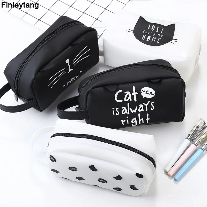 Animal Cat Pencil Case Big Capacity Pen Bag Boxes Student School