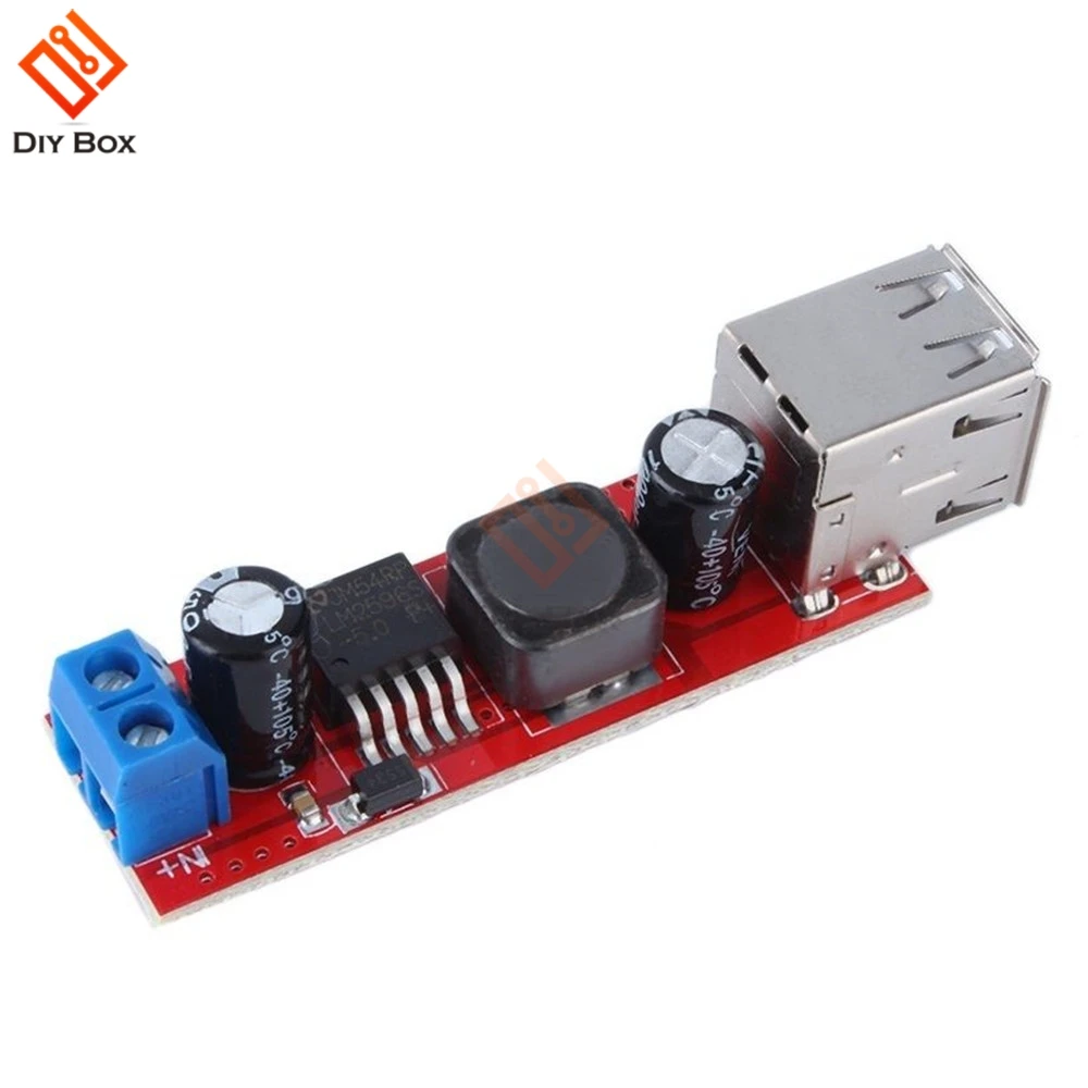 

DC 6V-40V to 5V 3A Dual USB DC-DC Step Down Power Converter Module Step-down Transformer for Car Auto Charge LM2596 DC 12V 24V