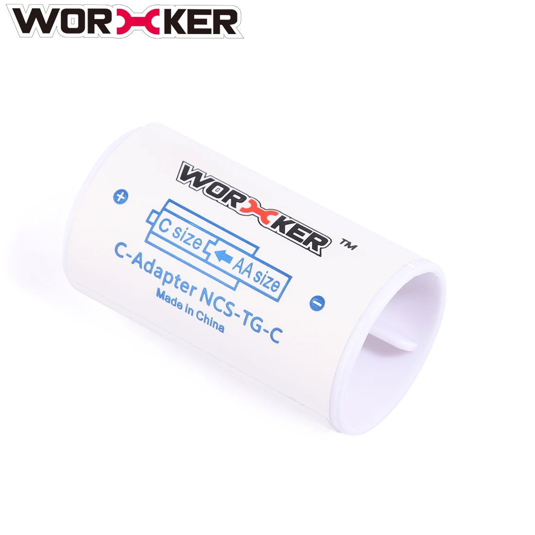

WORKER 6 Pcs Modified AA to C/D Size Spacer Plastic Battery Converter Adapter - White