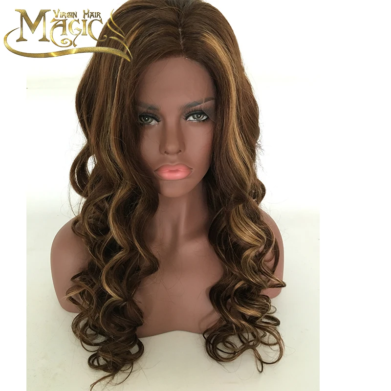 

7A 200 Density Glueless wavy Full Lace Human Hair Wigs Brazilian Lace Front Wigs highlight wig With Baby Hair