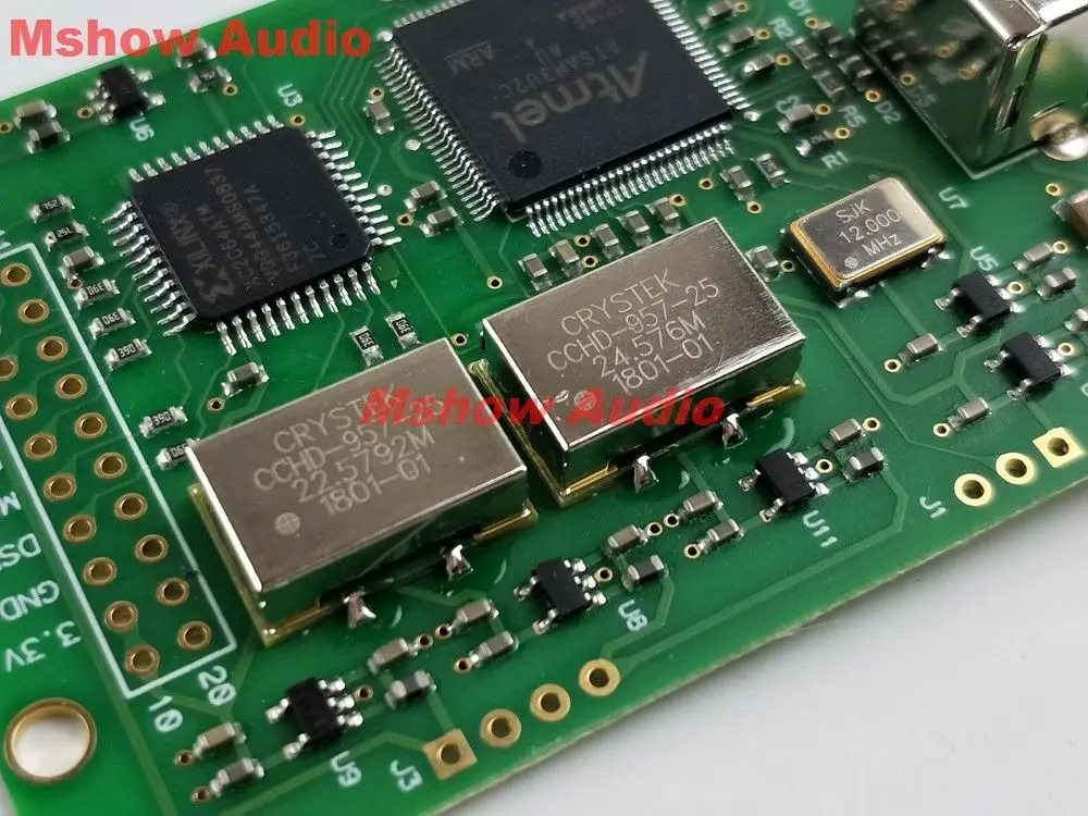 Amanero USB I2S module PCM combo384 module DSD512 Upgraded with Crystek CCHD-957