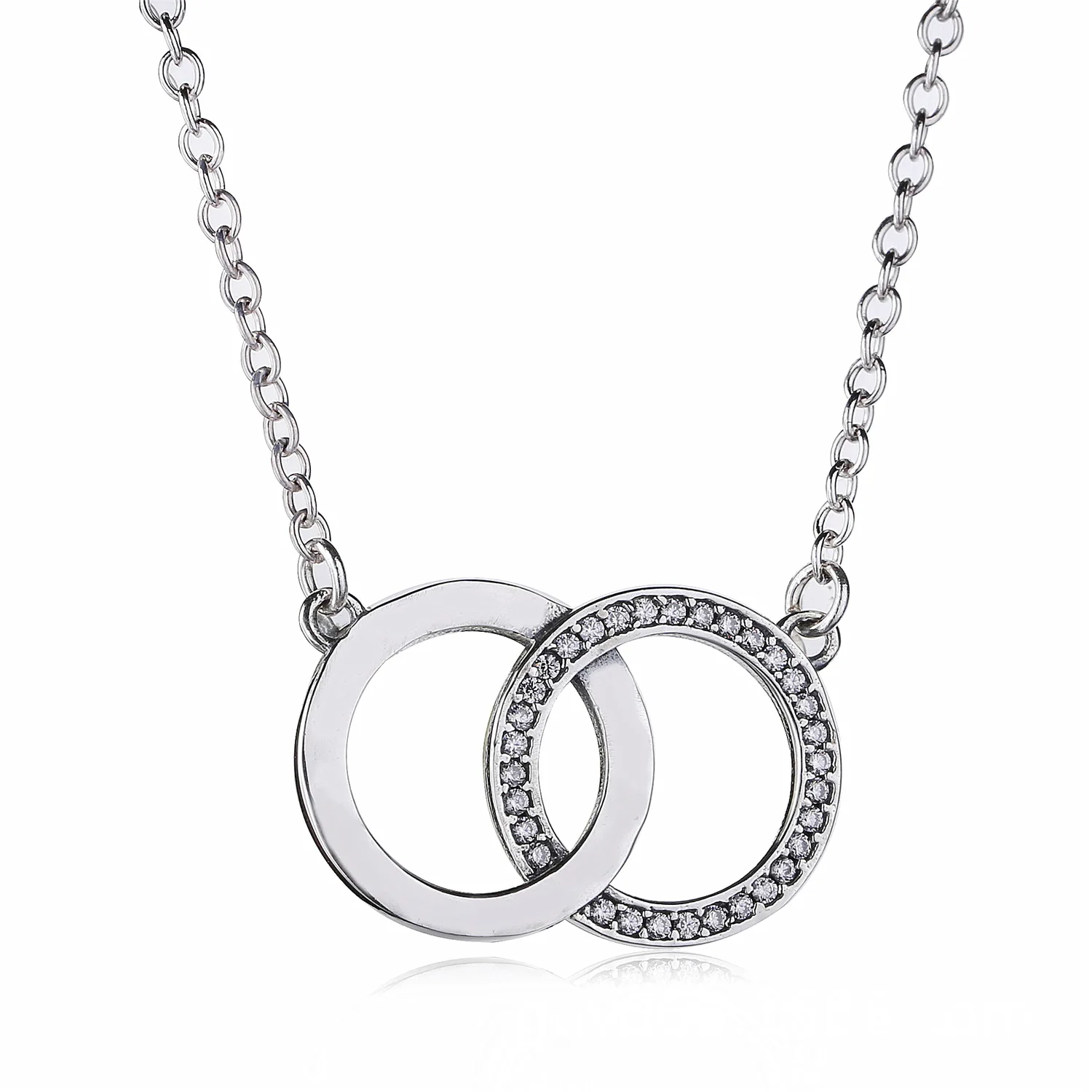 Real 925 Sterling Silver Original Classic Double Circles Europe
