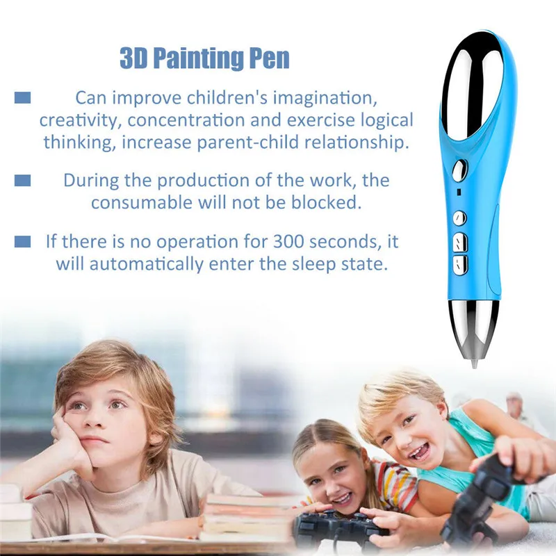 3D Ручка, сделай сам, 3D Ручка для печати, крафтинг, каракули, нить пла, рисунок, искусство, детская игрушка, подарок на Рождество, день рождения, для детского дизайна, рисунок