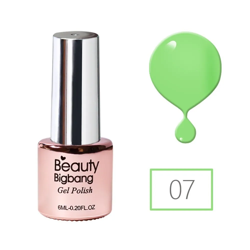BeautyBigBang, 6 мл, полимерный Гель-лак для ногтей, много цветов, верхнее покрытие, дизайн ногтей, чистый, Esmalte Permanente, замачиваемый, УФ-Гель-лак - Цвет: 07