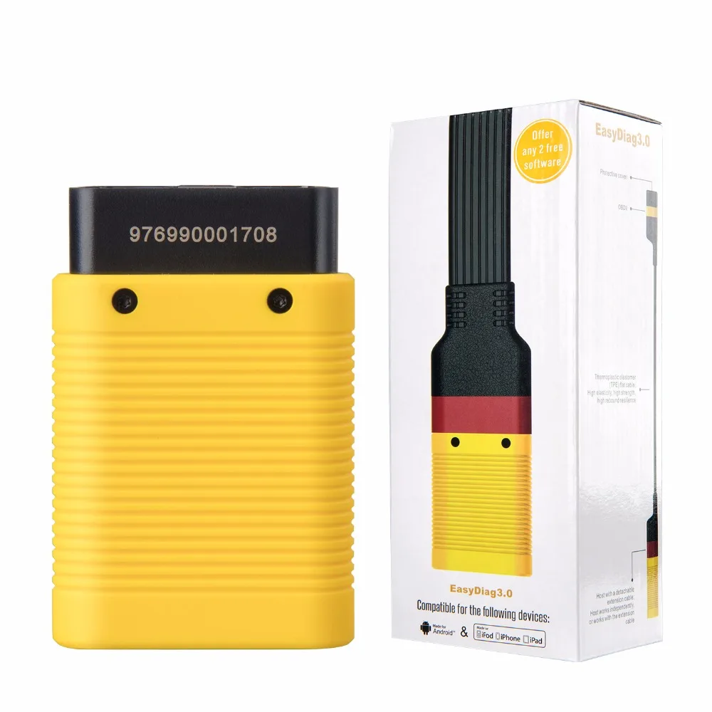 Диагностический инструмент LAUNCH X431 EasyDiag 3 0 OBD2 Easydiag plus Расширенный кабель 2 0|Кабели