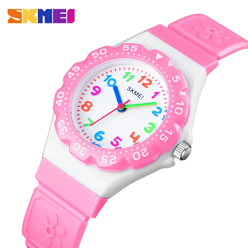 

Hot Fashion Kids Watch Girls Analog Quartz Watches For Student Waterproof Cute Colorful Silicone Skmei Children Clock relojes