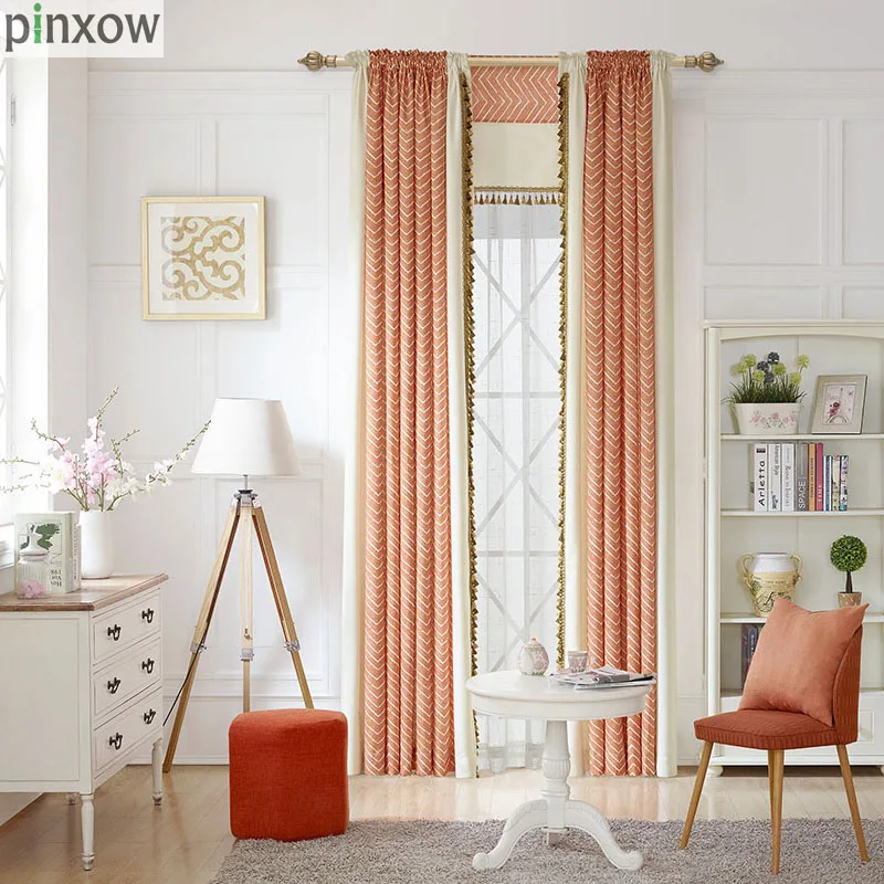 Striped Printed Curtains Bedroom Ready Made Window Panel Curtains Living Room Modern Fabric Drapes Orange Luxury Custom Blinds Striped Printed Curtains Bedroom Ready Made Window Panel Curtains Living Room Modern Fabric Drapes Orange Luxury Custom Blinds