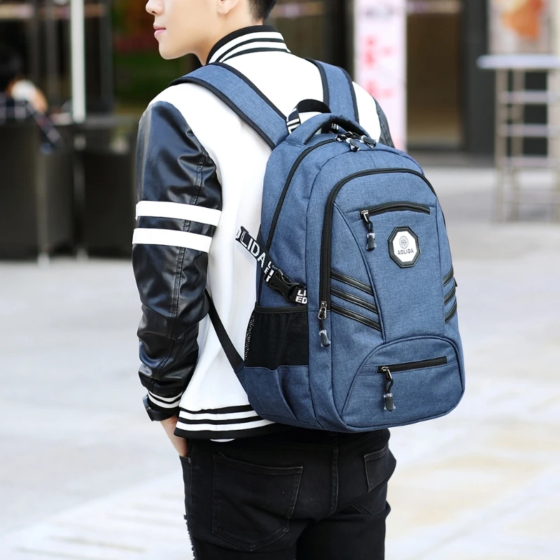 

AOLIDA New Fashion Men Anti-theft USB Charging Port Backpack Bookbags Laptop Notebook Travel School Bookbag School Shoulder