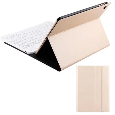 Планшет Магнитная Кожаная подставка чехол для Apple iPad Pro 10,5 дюймов+ Беспроводная Bluetooth клавиатура кобура высокого качества K - Цвет: Золотой