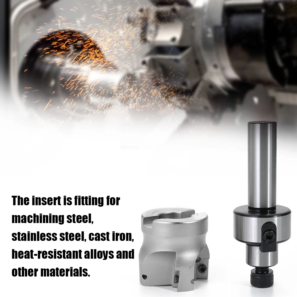 Milling Cutter Wood Carving Router Bit C3/4-FMB22 Shank Extension Rod 400R-50-22 Face End Mill Cutter 10Pcs APMT1604 Inserts
