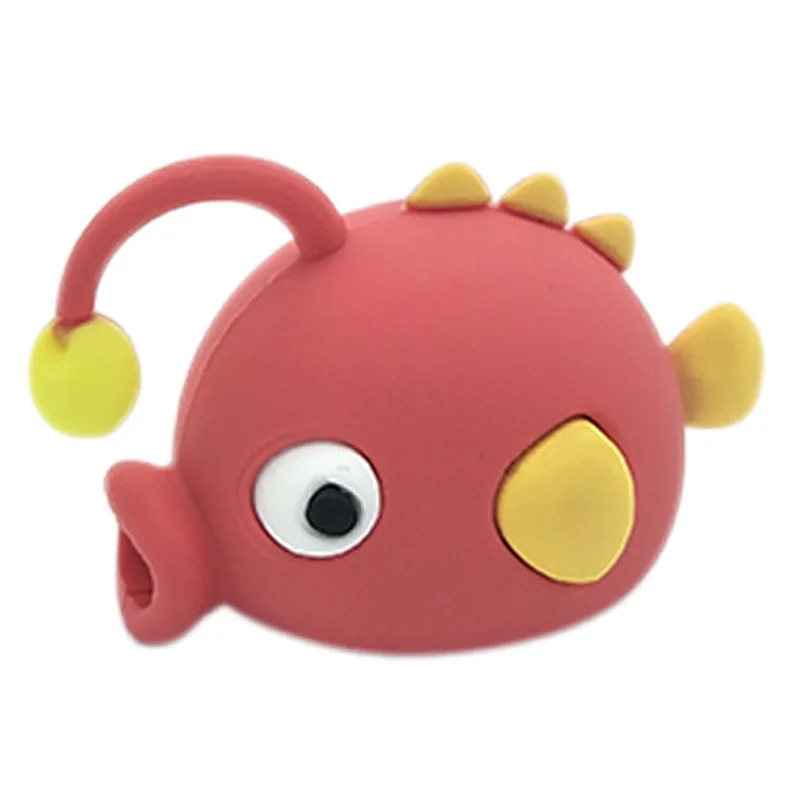 Одна милые животные Usb зарядное устройство защита для кабеля "укус" для Iphone Andriod кабель кусается Морская жизнь животные забавные игрушки для детей