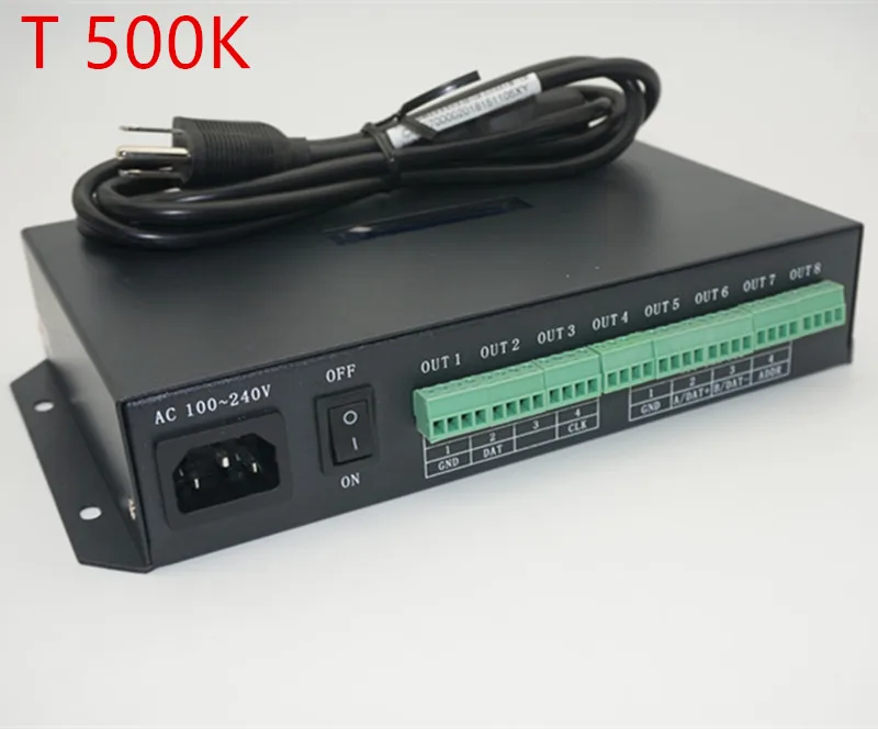 T-500K-controller-Computer-online-6RGB-Full-color-led-pixel-module-controller-8ports-support-up-to