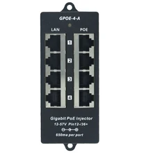 4 порта гигабитная мощность по Ethernet PoE инжектор для 802.3af или пассивных устройств 802.3at-блок питания не входит: GPOE-4A