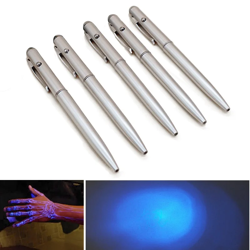 

Creative Magic LED UV Light Ballpoint Pen with Invisible Ink Secret Spy Pen Novelty Item For Gifts School Office Supplies
