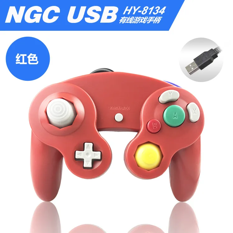 Для Gamecube контроллер USB проводной ручной джойстик для NAND для NGC GC контроллер для MAC компьютера ПК геймпад ns