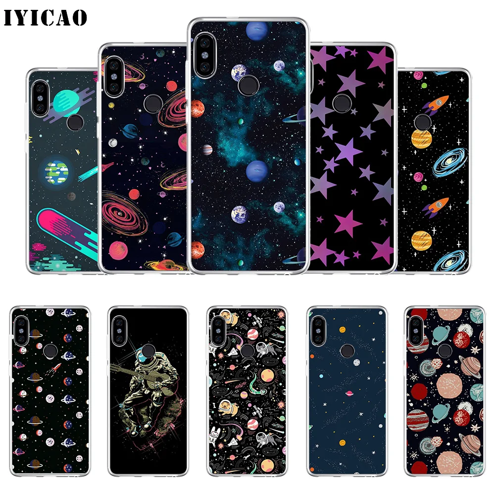 Мягкий силиконовый чехол для телефона IYICAO niverse Planets Stars Xiaomi Redmi 4A 5A 6A Note 7 6 5 Pro Plus 4X