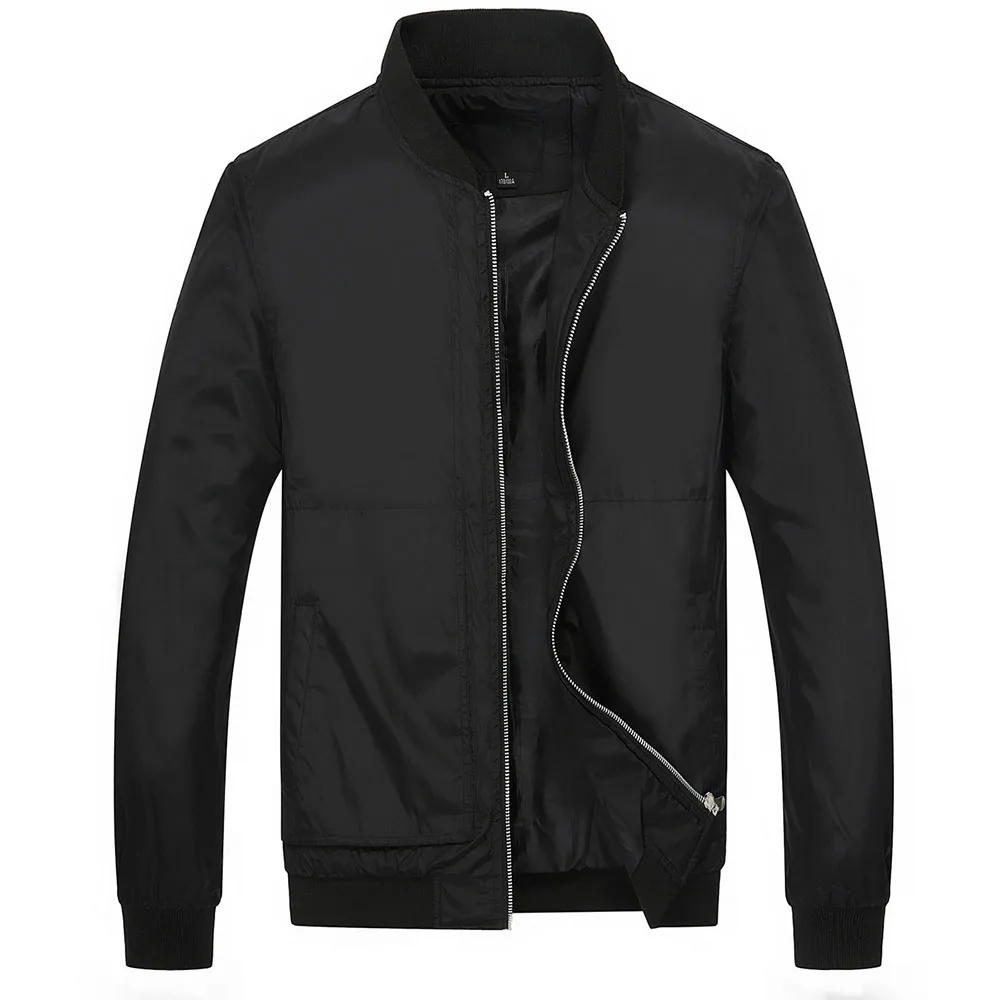 

2018 Autumn Jacket Men Baseball Collar Spring Male Coat Flight Air Force Jackets Plus Size 4XL Brand Goth Clothing Streetwear