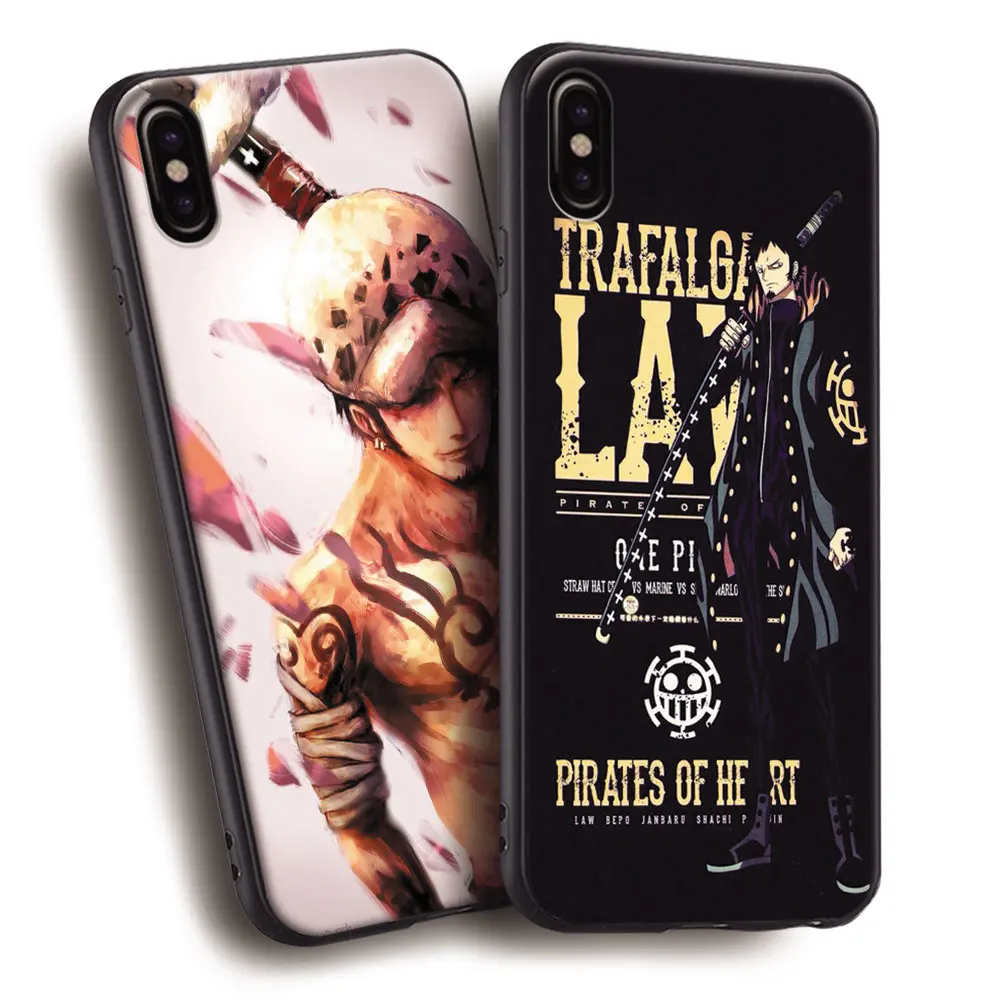 

Trafalgar D Water Law One piece Soft Silicone Phone Case Cover Shell For Apple iPhone 5 5s SE 6 6s 7 8 Plus X 10