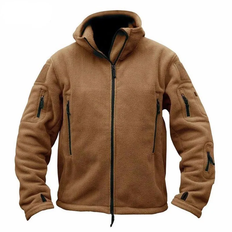 Zogaa размера плюс Мужское пальто Военные флисовые тактические куртки с длинным рукавом на молнии мужские пальто уличная теплая спортивная полярная куртка
