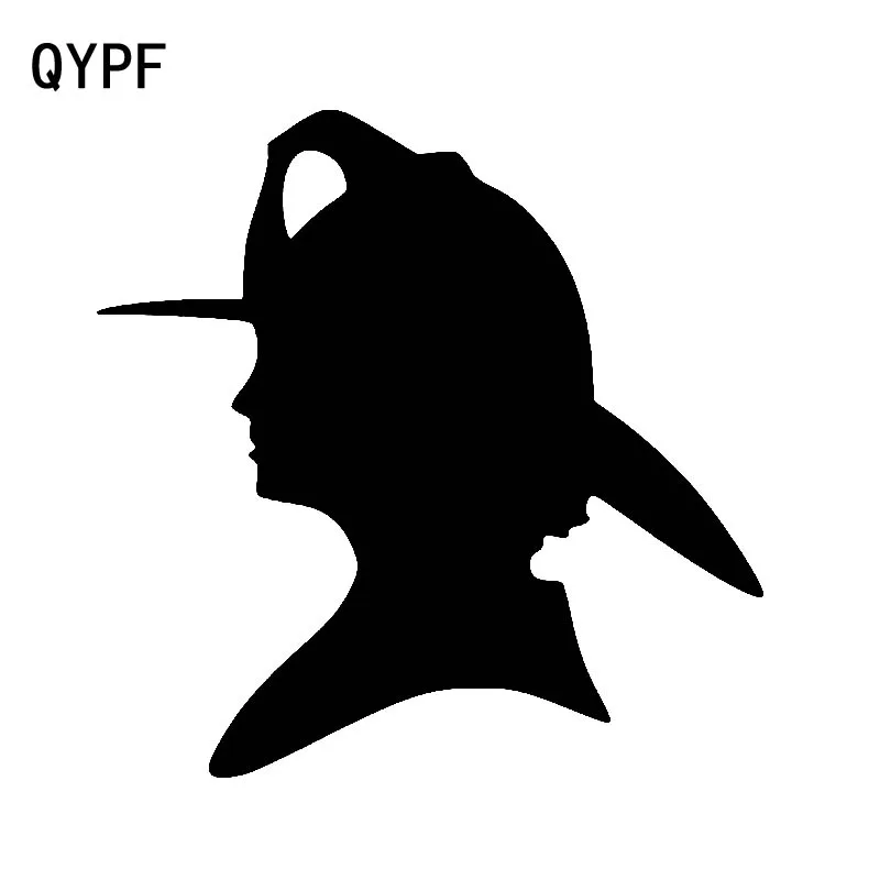 

QYPF 15cm*15.2cm Delicate Fireman Wife Head Support For Rescue Activities Car Sticker Unparalleled Vinyl Decal C18-0921