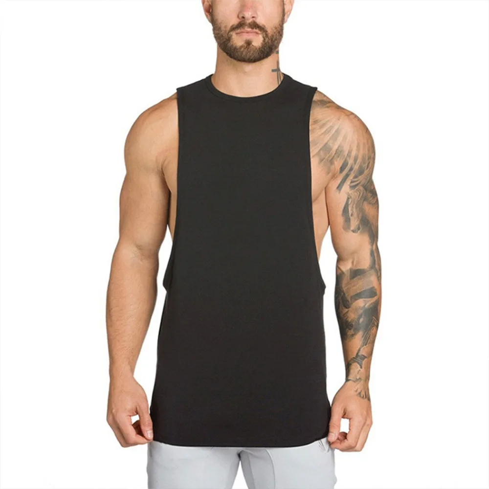 2018 Sleeveless Mens Bodybuilding Tank Tops Workout Fitness Stringer