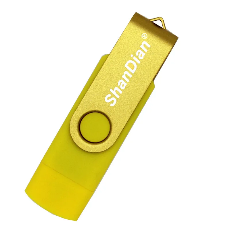 SHANDIAN USB флэш-накопитель OTG высокоскоростной накопитель 64 ГБ 32 ГБ 16 ГБ 8 ГБ 4 ГБ внешний накопитель двойное применение микро USB накопитель - Цвет: C