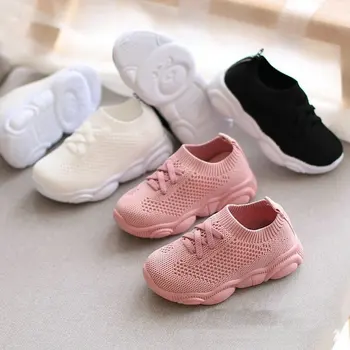 

Size 21-30 Kids Shoes Antislip Soft Bottom Baby Sneaker Casual Flat Sneakers Shoes Children Girls Boys Sports Beathable Shoes