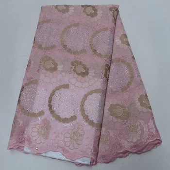 

Swiss voile cotton African dry Korean lace fabric stones for Christmas party embroidered Swiss voile lace in Switzerland 5yards