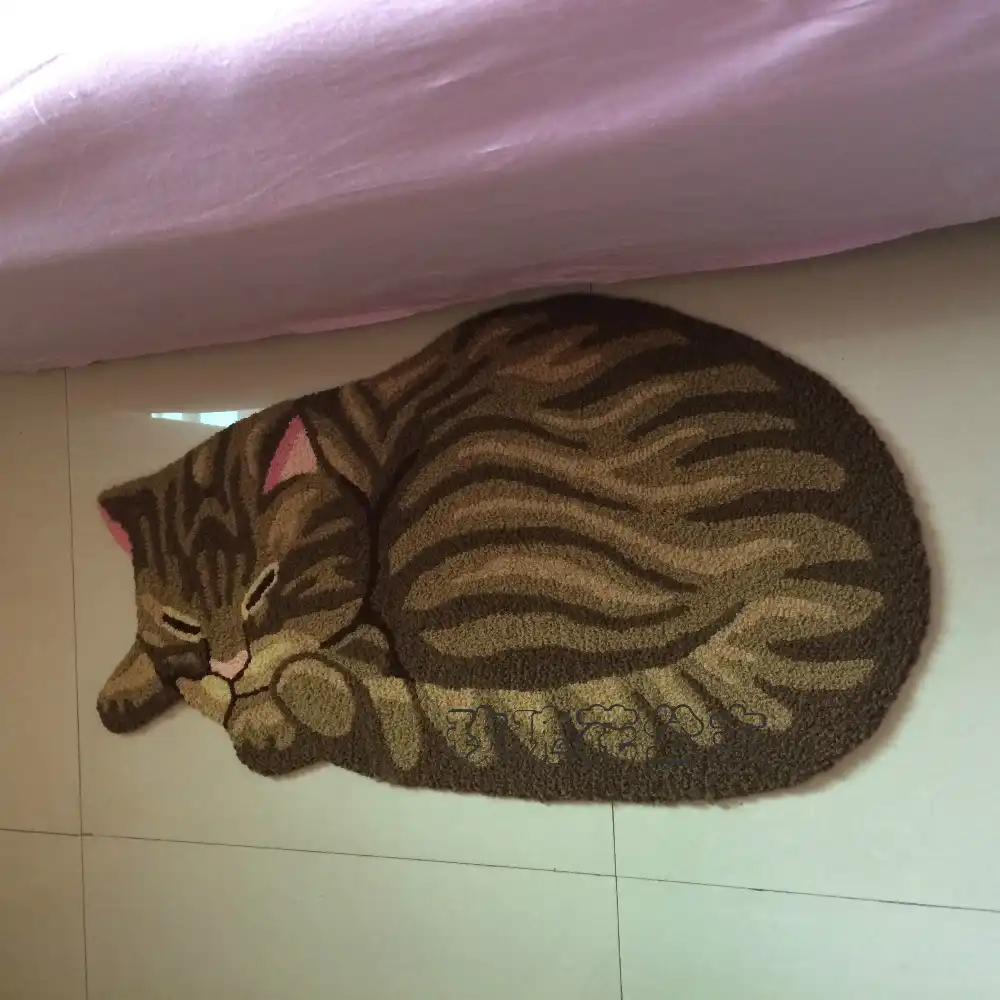 alfombra creativa felpudo para puerta de entrada alfombra de gato 3d tapete antideslizante para puerta de gato tapete para piso exterior chico