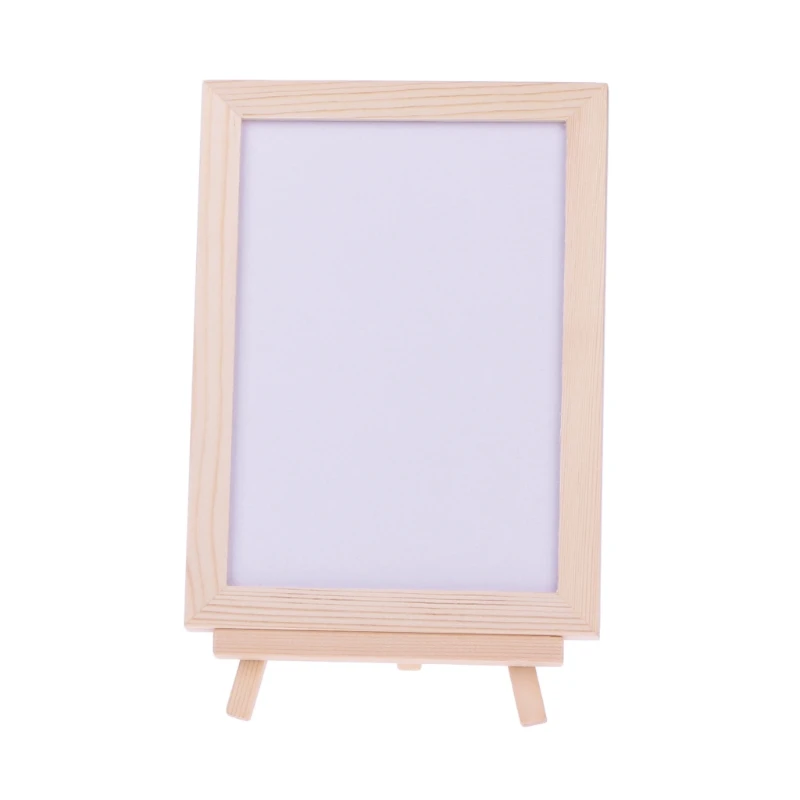 Desktop White Board Wood Frame Message Board Double Sided Whiteboard