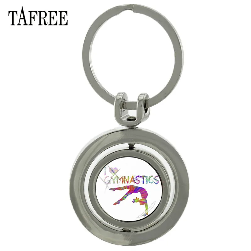 Gymnast I Love Gymnastics Good Luck Keyring Gym Bag Charm Competition Gift