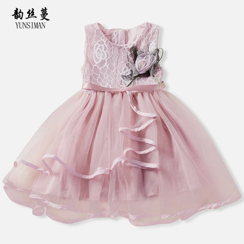 

Baby Dress for Girls 1 3 4 5 6 Years Floral White Lace Dresses Kids First Birthday Outfit Girl Party Little Girls Costume 2Q4A