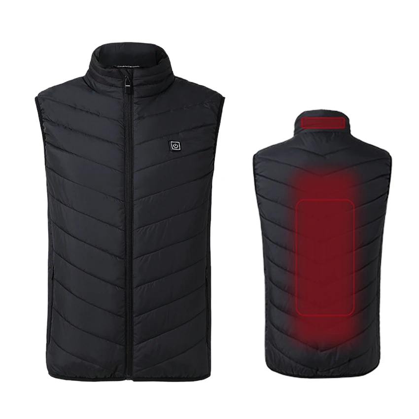 

Men Winter Thick USB Heating Cotton Vest Outdoor Sleeveless Windbreaker Hiking Camping Trekking Climbing Fishing Jackets
