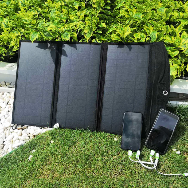 Солнечная зарядка KERNUAP 28 Вт sunpower двойной USB порт водонепроницаемая Складная
