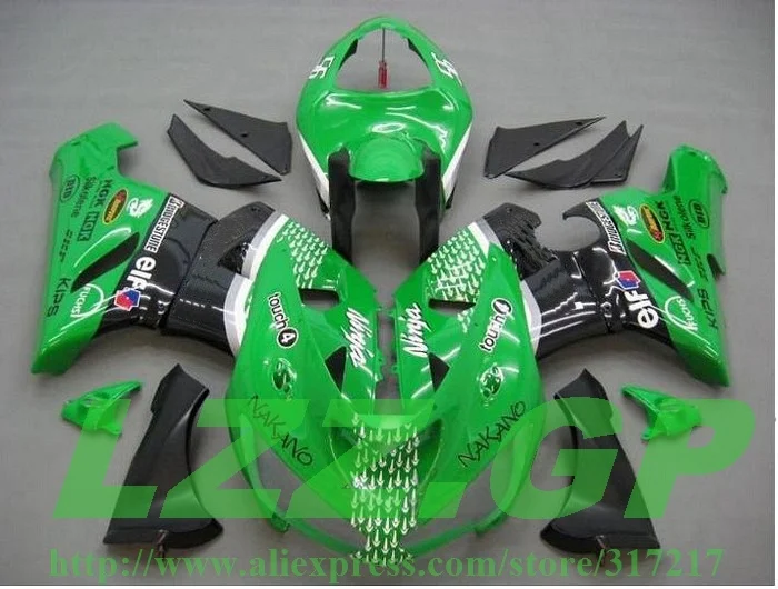 Injection Green black fairing kit For NINJA ZX 6R 636 05 06 ZX 6R 05 06