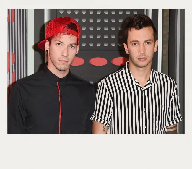Белый постер Twenty One Pilots рок группа музыкальная гитара матовый античный настенная