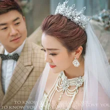 Высококачественная свадебная диадема Корона головная повязка фиолетовый кристалл для девушки горный хрусталь ювелирные изделия Свадебные аксессуары для волос украшение для головы