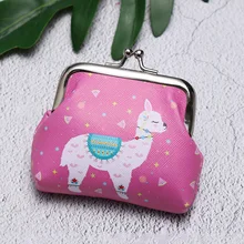 Кошелек для монет с принтом единорога, фламинго, кактуса, альпаки для женщин и девочек, кошелек с рисунком, сумка на молнии, кошелек для монет